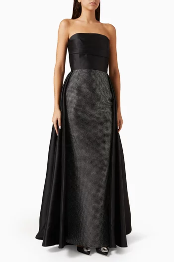 Tiffany Crystal-embellished Gown in Satin