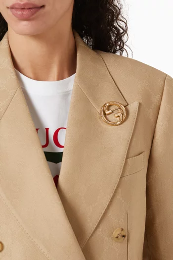 Blondie Crystal Brooch in Metal