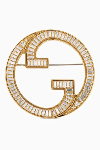 Blondie Crystal Brooch in Metal