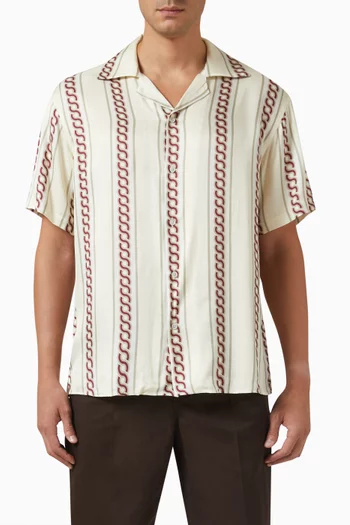 La Chemise Tresses MC Shirt in Viscose
