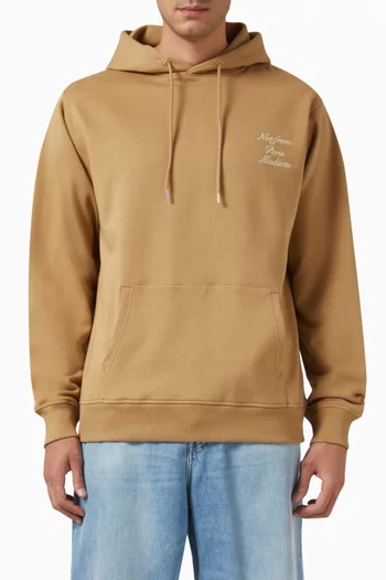 Le Hoodie Slogan Calligraphy in Cotton