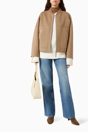 Zip-up Jacket in Merino-wool