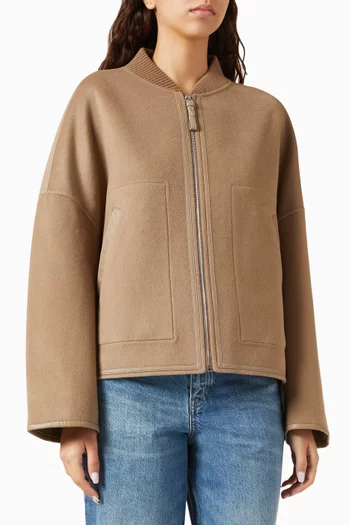 Zip-up Jacket in Merino-wool