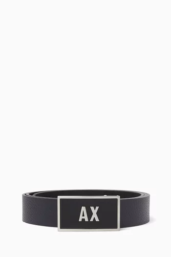 AX Logo Double-buckle Belt