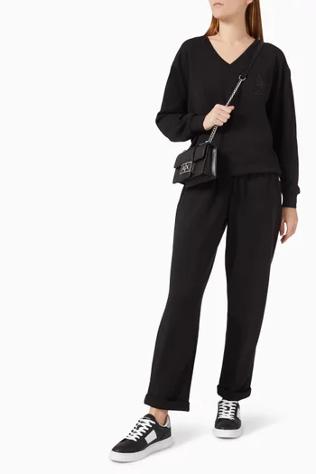 Rhinestone Logo Sweatpants in Knit