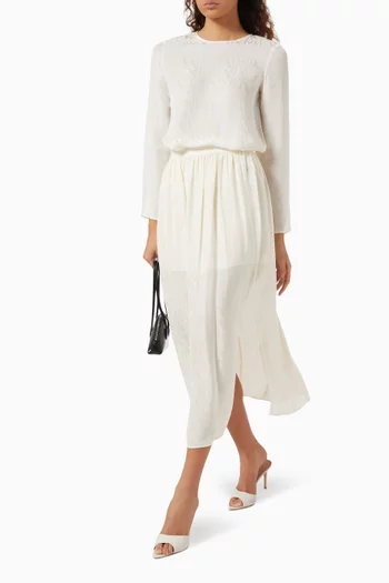All-over Logo Blouse in Satin