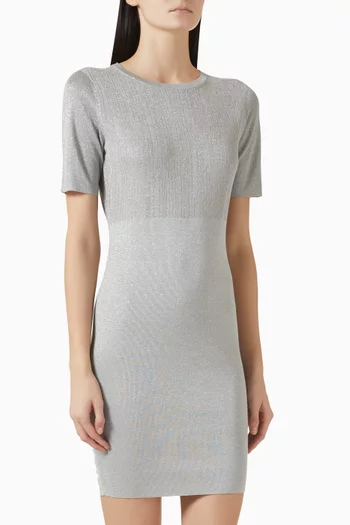 Frank Mini Dress in Ribbed Viscose-blend