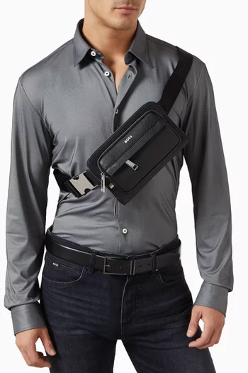 Zair Crossbody Bag in Leather