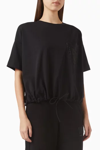 Embellished Eagle T-shirt in Cotton-jersey