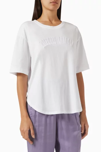 Embroidered-logo T-shirt in Jersey