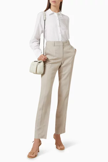 Straight-fit Pants in Viscose-blend