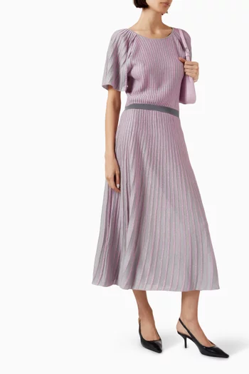 Striped Dress in Jacquard