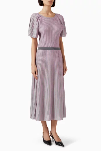 Striped Dress in Jacquard