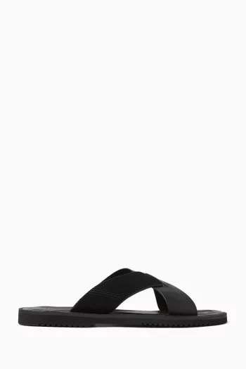 Crossover Sandals in Calf Leather