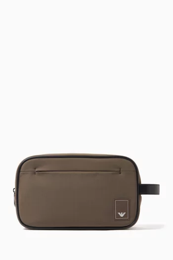 Eagle Logo Wash Bag in Nylon