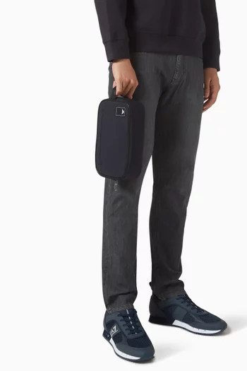 Eagle Logo Wash Bag in Nylon
