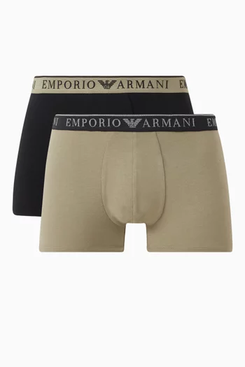 Endurance Logo Boxer Briefs in Stretch Cotton, Set of 2