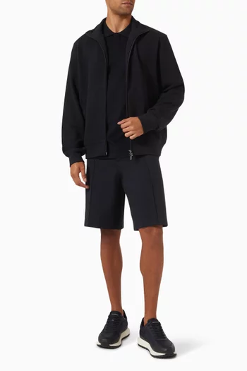 Zip Sweatshirt in Waffle Jersey