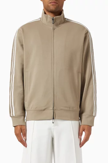 Logo Tape Track Jacket in Jersey