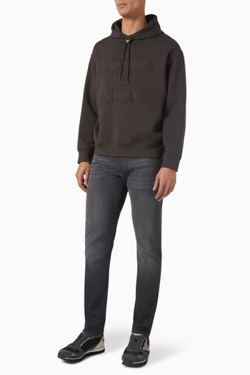 Macro Logo Hoodie in Cotton Jersey