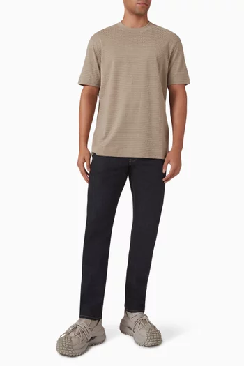 All-over Flocked Logo T-shirt in Lyocell-blend