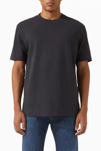 تي شيرت بنقشة ماسات قطن