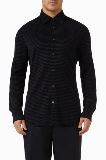 Flocked Logo Shirt