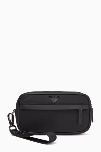 Eagle Logo Wash Bag in Nylon