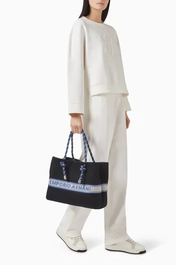 MyEA Logo-tape Shopping Tote Bag