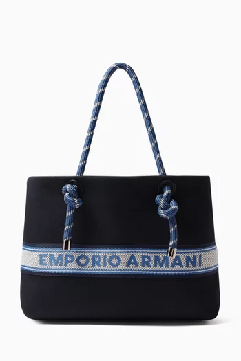 MyEA Logo-tape Shopping Tote Bag