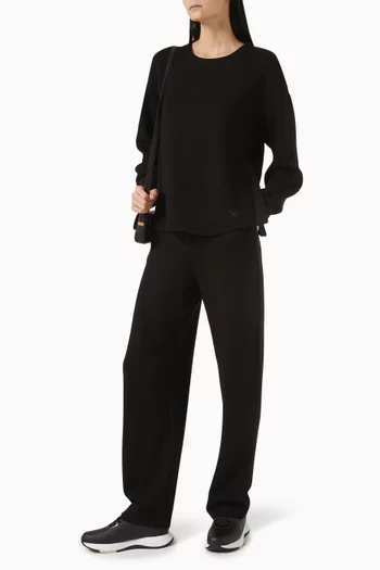 Eagle-print Straight-leg Pants