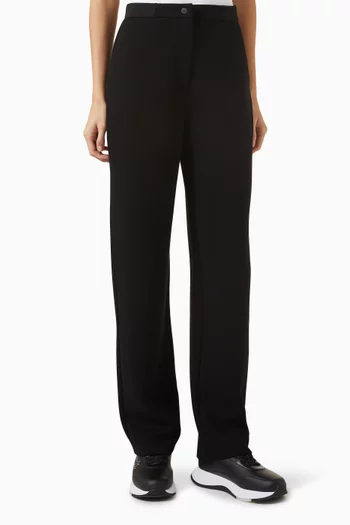 Eagle-print Straight-leg Pants