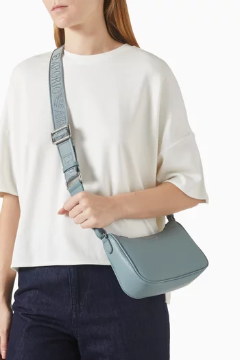 Baguette Crossbody Bag in Faux Leather