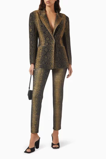 Classic Single-breasted Jacket in Poly-lycra