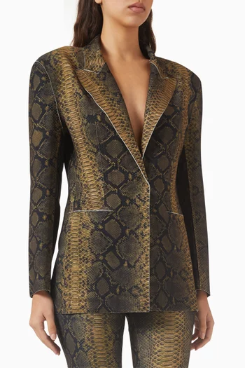 Classic Single-breasted Jacket in Poly-lycra