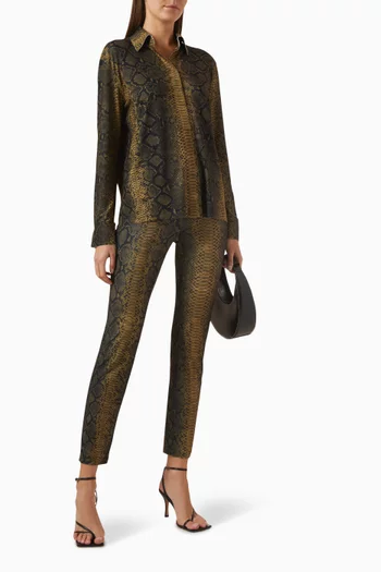 Snake-print Shirt in Poly-lycra