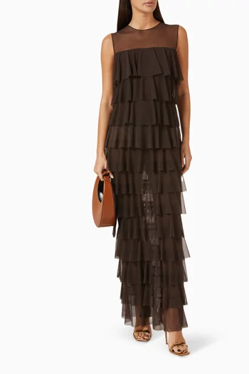 Tiered Ruffled Gown