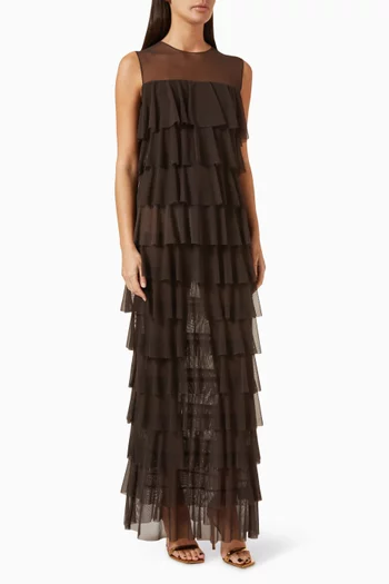 Tiered Ruffled Gown