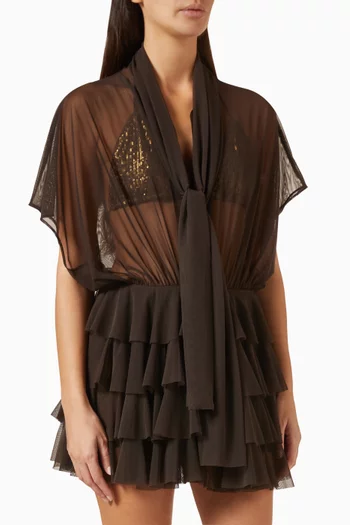 Lauren Mini Dress in Mesh