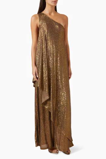 One-shoulder Diagonal Tunic in Poly-lycra