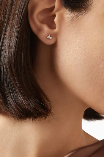 أقراط مرصعة بأحجار زركونيا مكعبة فضة إسترلينية