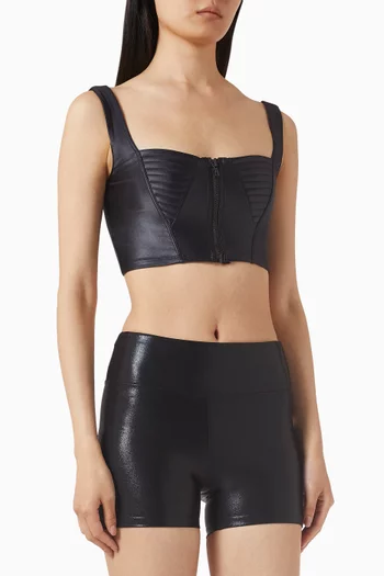 بلوزة بلا أكمام سيلين هيروين سبورت × منى قطان