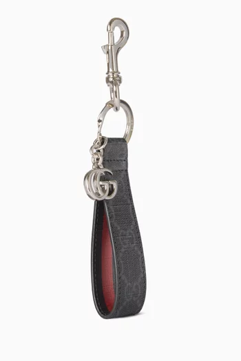 Double G Key Chain with GG Supreme Canvas