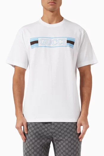 Web Banner Logo T-shirt in Cotton Jersey