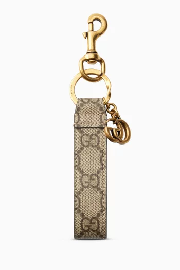 Ophidia Keychain in GG Supreme Canvas