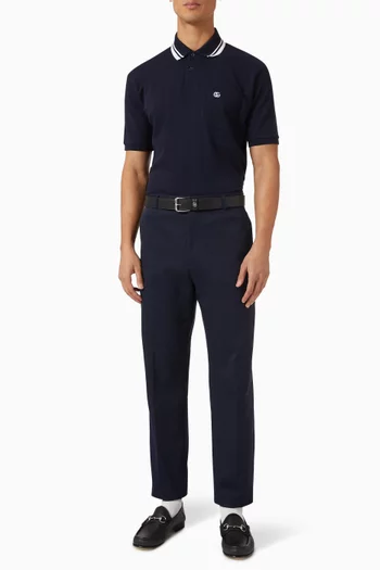 GG Logo Polo Shirt in Cotton-piqué