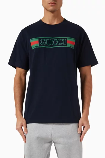Web Banner Logo T-shirt in Cotton Jersey