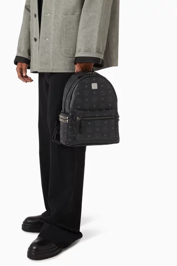 Small Stark Side Studs Backpack in Visetos
