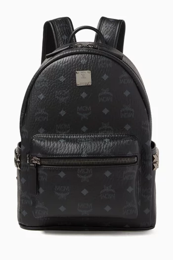 Small Stark Side Studs Backpack in Visetos