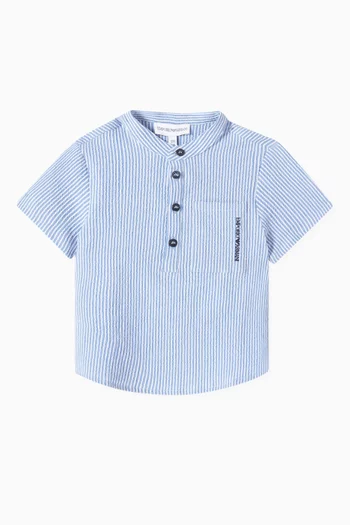 Striped Shirt in Stretch Cotton